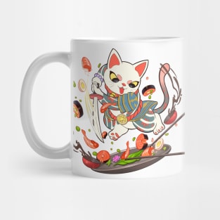 Cute Samurai Cat T-Shirt Mug